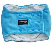 Glenndarcy Luxury Minkie Male Dog Belly Band Nappy I Carribean Blue Medium Band and 2 Washable Pads