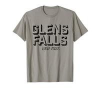 Glens Falls New York - Glens Falls NY Block T-Shirt