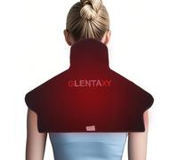 GLENTAXY Red Light Therapy for Body Neck Shoulders and Back: Near Infrared Heating Wrap, 660/850nm Dual-Chip LED Device Pad for Pain Relief & Muscle Relaxation