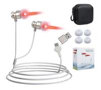 GLENTAXY Red Light Therapy for Ears, 650nm LED Plug-in Ear Care Device, Portable USB/Type-C Dual-Power Red Light Therapy with Travel Storage Box, Gentle at-Home Ear Health Support