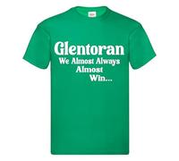 GLENTORAN Irish Ireland Football Tshirt Almost Always Win Team Husband Mens Present Gift Shirt Premium Soccer League Club Green