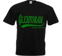 GLENTORAN Irish Ireland Football Tshirt dad Team Husband Mens Present Gift Shirt Premium Soccer League Club Black