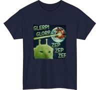 Glerp glorp Tshirt, Alien cat Meme Funny brainrot Unisex Kids Gift tee top
