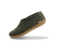 GLERUPS Indoor Outdoor Slippers Men & Women with Rubber Sole (Forest) | Unisex Wool Slipper Shoes | Comfy Slippers Women Men | Cosy Gents and Ladies Slippers