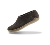 GLERUPS Indoor Shoes Men & Women (Brown) | Unisex Wool Slippers with Leather Sole | Comfy Slippers Women Men | Cosy Gents and Ladies Slippers