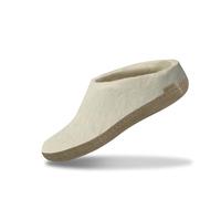 GLERUPS Slip On Slippers Women and Men | Unisex Slip-on Wool Slippers with Leather Sole | Comfy Slippers Women Men | Cosy Gents and Ladies Slippers
