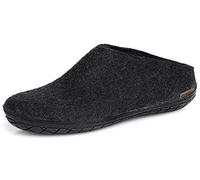 GLERUPS Slip On Slippers Women and Men with Rubber Sole (Black) | Unisex Slip-on Wool Slipper Shoes Women Men | Comfy Outdoor Indoor Slippers | Cosy Gents and Ladies Slippers
