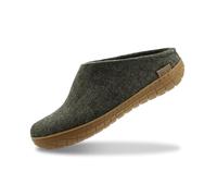 GLERUPS Unisex Slip-On Wool Slipper Shoes | Comfy Indoor Outdoor Slippers in Green
