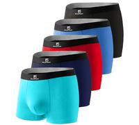 GLESTORE Boxers for Men Pants Underwear Multipack Men's Modal Briefs Boxer Shorts Underpants 5MultiColor L