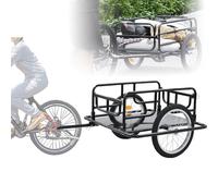 GLETSF 16In Bike Cargo Trailer W/Universal Hitch - 60Kg Load Capacity, Foldable - Heavy Duty Bicycle Trailer Cargo, For Carrying Stuff