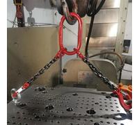 GLETSF 3 Ton Double Leg Chain Sling 5/16, Heavy Duty Lifting Sling With Hooks For Engine Hoist Lifts Repeated Towing, G80 Alloy Steel Chain Hanging, 0.5 1 2 3 4 M Long 2.5-Red (2 Leg)-2.5m/8.2ft Long