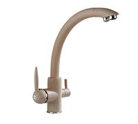 GLETSF 3 Way Kitchen Faucet with Water Filter Chrome Pull-Out Spray Mixer Dual Lever Flexible Spout 3-in-1 Design Easy Installation Modern Kitchen Sink Tap - LWX,