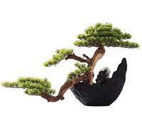 GLETSF Artificial Plant Bonsai Creative Ceramic Flowerpot Simulation Wood Root Carving Welcome Pine Living Room Office Desktop Decoration