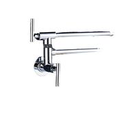 GLETSF Black Brass Pot Filler Faucet WallMounted Kitchen Tap Single Cold Rotating Folding Spout for Sink Bar & FarmhouseStylish & Functional Kitchen Upgrade,A-chrome-1