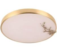 GLETSF Boutique Decoration Copper Ceiling Lamp Gold Round Led Ceiling Light Fixture Flower Decoration Dimmable Acrylic Lamp Shade Ceiling Chandelier For Kitchen Island Living Ro-30cm-A