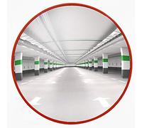 GLETSF Convex Road Mirror - Outdoor Traffic Safety Wide-Angle Lens, Panoramic View For Indoor Use, Ideal For Supermarkets And Parking Lots, Enhance Visibility & Security-Red-60Cm