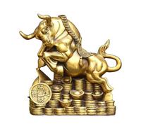 GLETSF Copper Chicken Statue Charming Zodiac Rooster Sculpture Wealth Chicken Crafts Home Workspace Living Room Decoration 4.3 * 5.4 * 4.7IN 1.7LB,23#-11.4 * 5.1 * 8.7IN 6.2LB