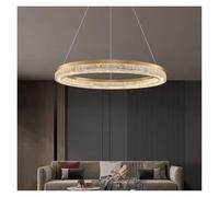 GLETSF Copper Led Chandelier For Living Room Bedroom Dining Room Kitchen Villa Modern Luxury Gold Lamp Round Resin Senior Pendant Light-One Color-50cm