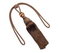 GLETSF Curtain Tie Backs - Multicolor Tassel Tiebacks with Wire Hanging Ball, Durable Polyester Yarn for Stylish Home Decor (Dark Coffee),Dark Coffee