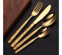 GLETSF Cutlery Set Tableware Silverware Stainless Steel Handle,Elegant 9-Piece Cutlery Set For Important Dinners - Mirror Polished, Dishwasher Safe, For 9 People