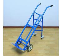 GLETSF Cylinder Cart - Folding Dolly with Wheels & Protective Chain for Easy Transport in Clinics, Wards & Nursing Homes,Blue-112 cm/44.1 in
