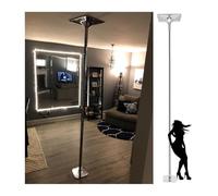 GLETSF Dance Pole for Home,Dancing Pole 7ft - 12.5ft Removable Height Adjustable Stripper Pole for Exercise Fitness Pub, 45mm Portable Dancing Pole, Loads 440lbsilver,Silver-224CM