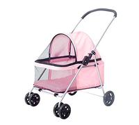 GLETSF Double Dog Stroller Pet Stroller Cat Stroller Dog Stroller Light Portable Foldable Small Teddy Outdoor Travel Pet Cart Pet Travel Stroller (A) (A)