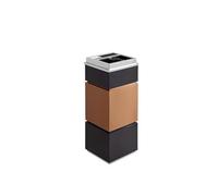 GLETSF Dustbin Hotel Garbage Cans Lobby with Ashtray Lobby Elevator Entrance Vertical Shopping Mall Smoke Cans Stainless Steel Hotel Trash Can,A