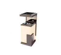 GLETSF Dustbin Marble Trash Can Hotel Lobby Hotel Special Office Building Stainless Steel Vertical with Ashtray Commercial Outdoor Trash Can,E