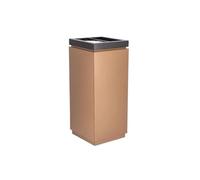 GLETSF Dustbin Stainless Steel Garbage Cans Hotel Club Lobby Vertical Peel Box Outdoor Smoking Area Elevator Mouth Smoke Extinguisher Trash Can,E