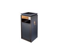 GLETSF Dustbin Stainless Steel Shopping Mall Elevator Sales Office Garbage Cans Hotel Lobby Vertical Outdoor Commercial Ashtray Fruit Bins Trash Can,B1-L