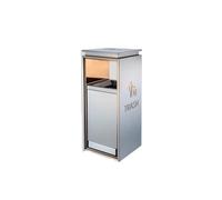 GLETSF Dustbin Stainless Steel Shopping Mall Elevator Sales Office Garbage Cans Hotel Lobby Vertical Outdoor Commercial Ashtray Fruit Bins Trash Can,A-L