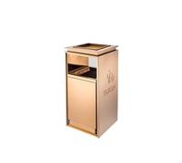 GLETSF Dustbin Stainless Steel Shopping Mall Elevator Sales Office Garbage Cans Hotel Lobby Vertical Outdoor Commercial Ashtray Fruit Bins Trash Can,C1-L
