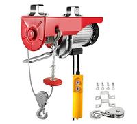 GLETSF Electric Winch, 200-800Kg Electric Hoist Crane New Portable Lifter Overhead Garage Winch With Wired Remote Control And Limit Switch,For Garage, Warehouses, Factories-Rosso-600Kg 1320Lbs
