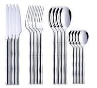 GLETSF Flatware Sets Gold Portable Cutlery Dining Set Stainless Steel Dinner Tableware Complete Kitchen Spoon And Fork Set Gadget Sets,