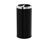 GLETSF Garbage Bin Stainless Steel Trash Can and Recycle Bin, Slim and Space-Saving Design for Home Office Restaurant Trash Can,Black-Small