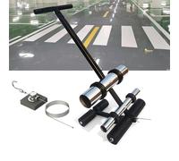 GLETSF Hand-Push Tape Sticking Machine,Spacing Adjustable: 4-28cm,Manual Floor Tape Applicator, for Line Marking/Spray Painting,with Drawing Circle Kit for Driveway,