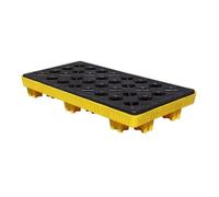 GLETSF Industrial Spill Containment Platform, Modular Spill Containment Pallet, Plastic Containment Tray, 17 Sizes-Yellow-120 * 60 * 18cm