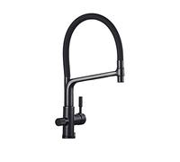 GLETSF Kitchen Faucet Pull Down Swivel Spout Mixer Tapmodern Design For Bathroom & Vessel Sink Hot & Cold Water Deck Mount Stylish & Functional,Black Bronze,Black Bronze