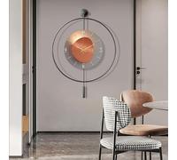 GLETSF Large Wall Clock with Modern Pendulum Design, Battery Operated Silent Non-Ticking Quartz Clock for Living Room, Kitchen, Bedroom, and School Decor,A