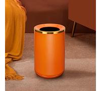 GLETSF Lidless Trash Can Open Top Garbage Can Double-layer Round Garbage Bin Anti-fingerprint Easy To Clean 7L/1.8 Gallons Metal,Orange，Green，White