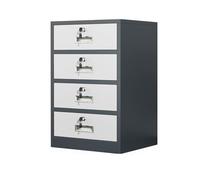 GLETSF Metal Home Office Mobile File Cabinet With Adjustable Shelves And Drawers Lockable Filing Cabinet For Office Storage-Blue-4 Drawer