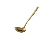 GLETSF Silverware Flatware Cutlery Set, 1/4/6/8/10/12 Pcs 304 Stainless Steel Thick Large Soup Shell Hot Pot Spoon Hammer Pattern Deepened Thickened Scoop Soup Porridge Spoon Ho-Gold-1 Piece