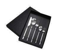 GLETSF Silverware Flatware Cutlery Set, 5/20/30/40/50/60 Pieces Stainless Steel Tableware Knives, Forks And Spoons With Matte Square Handles.Silver-10Set50Pcs-Silver-8Set40Pcs