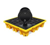 GLETSF Spill Platform Modular Spill Containment Leakage Prevention Pallet Anti-Leakage Platform Waste Liquid Leakage Catch Tray-Yellow-120 * 60 * 18cm