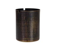GLETSF Versatile Bronze Ashtrays Wrought Iron Retro Cigarette Ashtray Metal Portable Ash Tray Portable Ashtray For Car Home Decoration Reusable-Cylindrical+Medium C