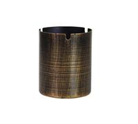 GLETSF Versatile Bronze Ashtrays Wrought Iron Retro Cigarette Ashtray Metal Portable Ash Tray Portable Ashtray For Car Home Decoration Reusable-Cylindrical+Small D