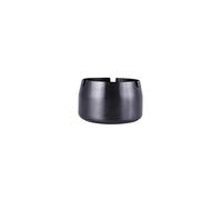 GLETSF Versatile Stainless Steel Ashtrays For Cigarettes No Wind Rest Portable Ashtray Ashtray For Outside/Indoor Reusable-small black