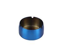 GLETSF Versatile Stainless Steel Ashtrays For Cigarettes No Wind Rest Portable Ashtray Ashtray For Outside/Indoor Reusable-Small Blue