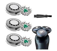 Gleway SH60 Replacement Heads Compatible with Philips Series 6000 S6000 S6XXX for S6880/81, SH60 Shaving Head Replacement Blades Compatible with Norelco S6810/82, S6850/85 with Shaver Cleaning Brush